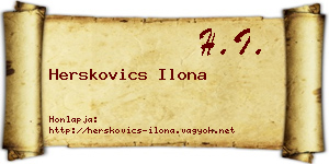 Herskovics Ilona névjegykártya